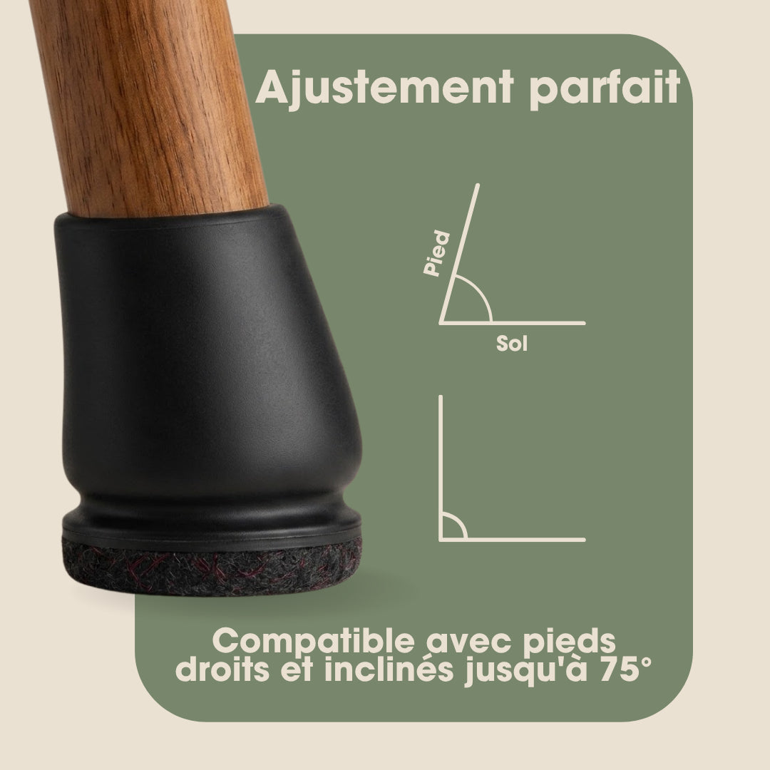 Protection Circa sur pieds de chaise avec de l'angle